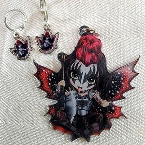 Kiss Fairy Earrings and Pendant Necklace set
